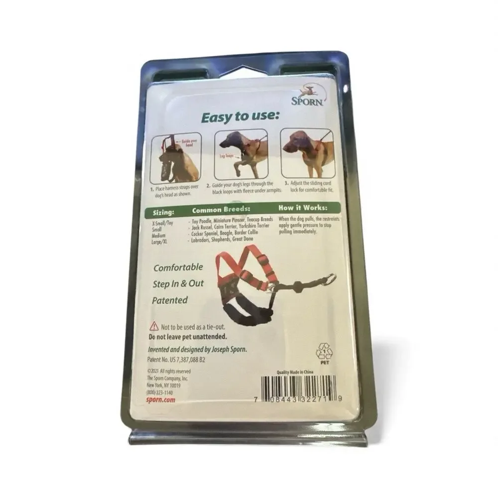 2 Sporn Non-Pull Mesh Dog Harness Black Small Neck 9-12” 2 for 1